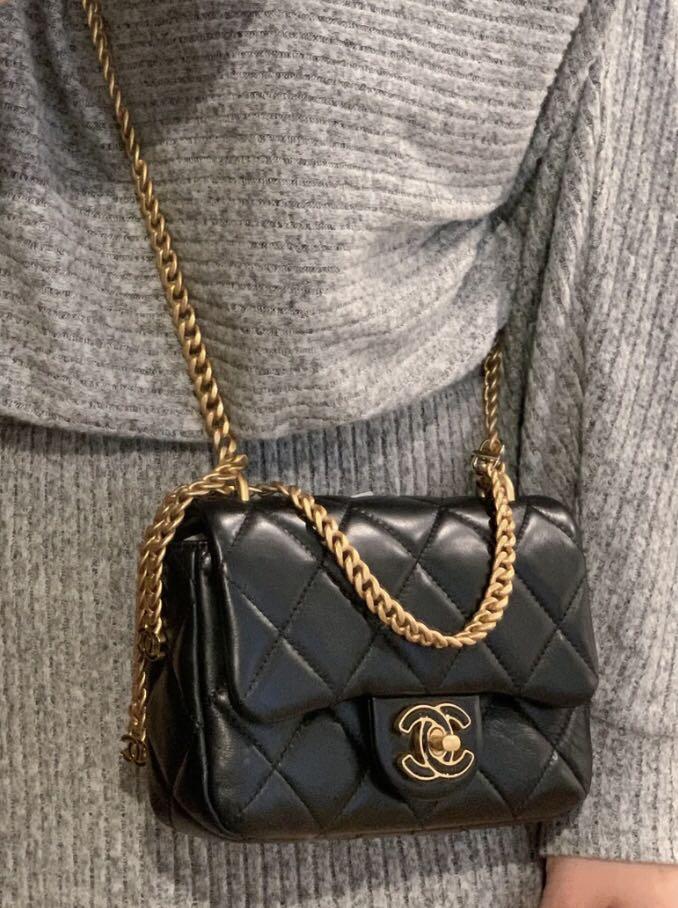 Chanel Quilted Enamel Mini Flap Bag