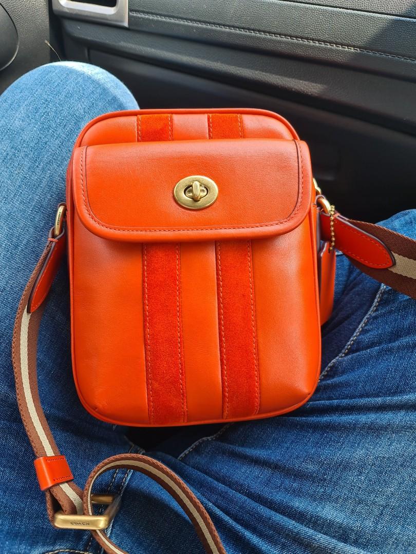 Coach heritage crossbody in leather suede, Luxury, Bags & Wallets on