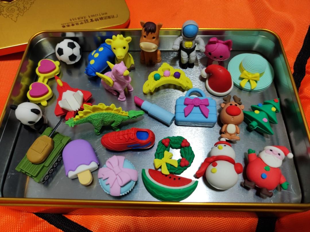 Collection of small rubber toy kid child safe toys puzzle, Hobbies