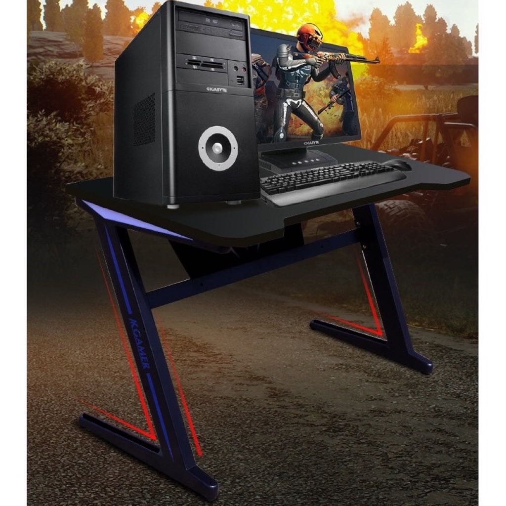 Computer Gaming Table With RGB Light, Furniture & Home Living ...