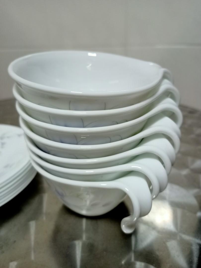 Corelle Cup and Saucer (28 per set), Furniture & Home Living