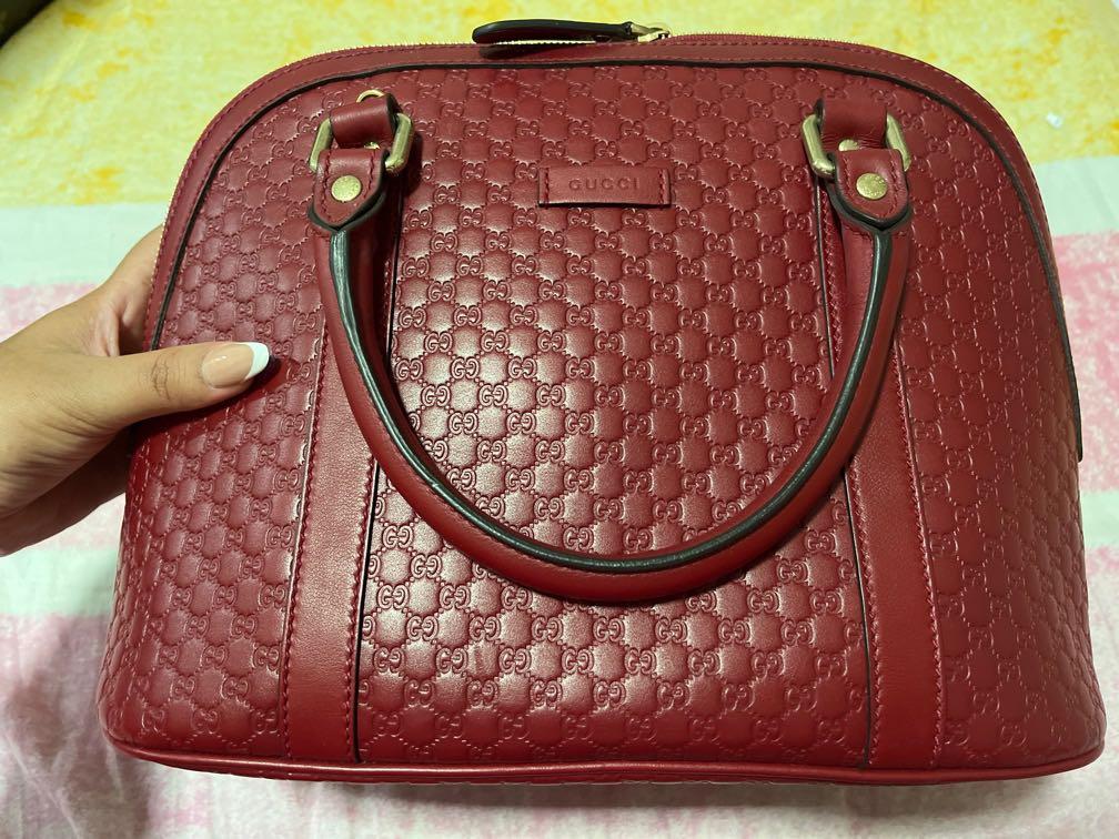 Red gucci satchel on sale