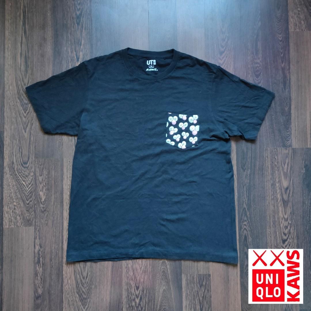DS! UNIQLO x KAWS BFF COLLECTION SS19 | Pocket Tee (Category: Tshirts & Polo Shirts ) located in Cebu City. Submitted by denimholic (Listing ID 1148528026, Image 1). Description: 🕶️ Authentic Preloved Uniqlo Kaws BFF Shirt ▫️XL : W22in / L28in (Relaxed Fit) 2019 Release ▫️100% Cotton, Black Color ▫️9.5 / 10 excellent condition ▫️Made in China.