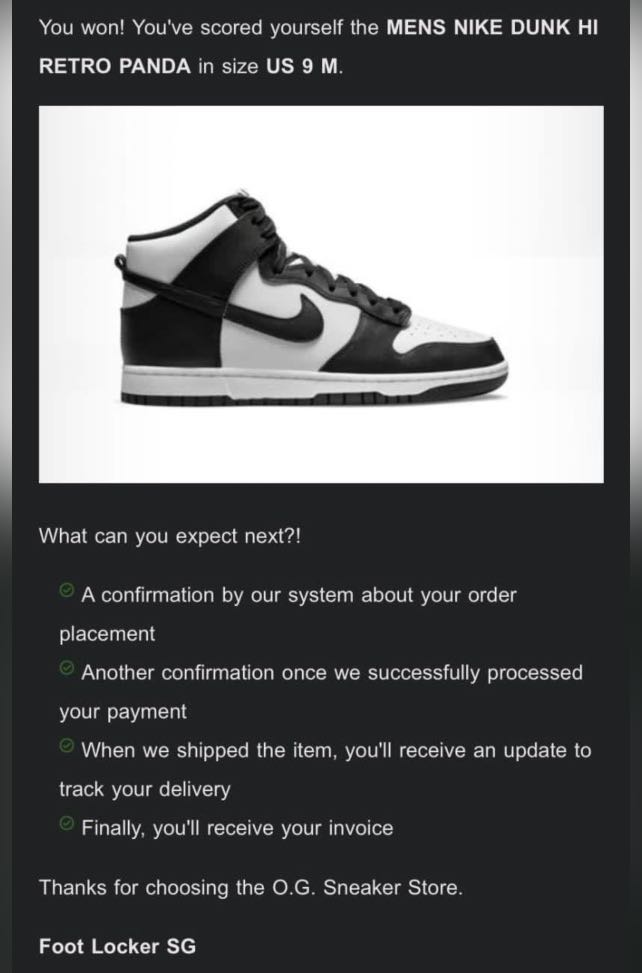 dunk high panda foot locker