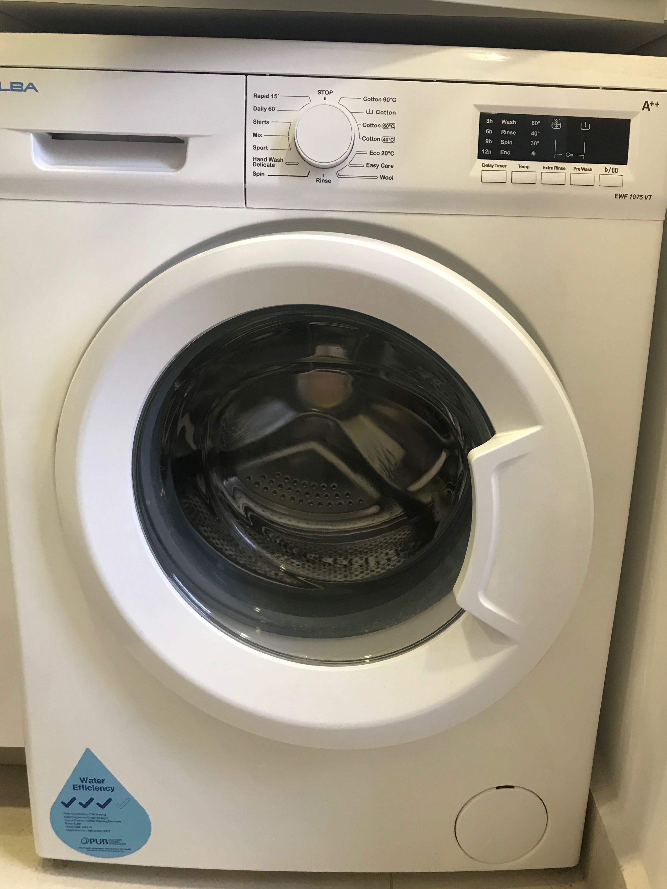 Elba EWF1075VT FrontLoad Washing Machine, TV & Home Appliances