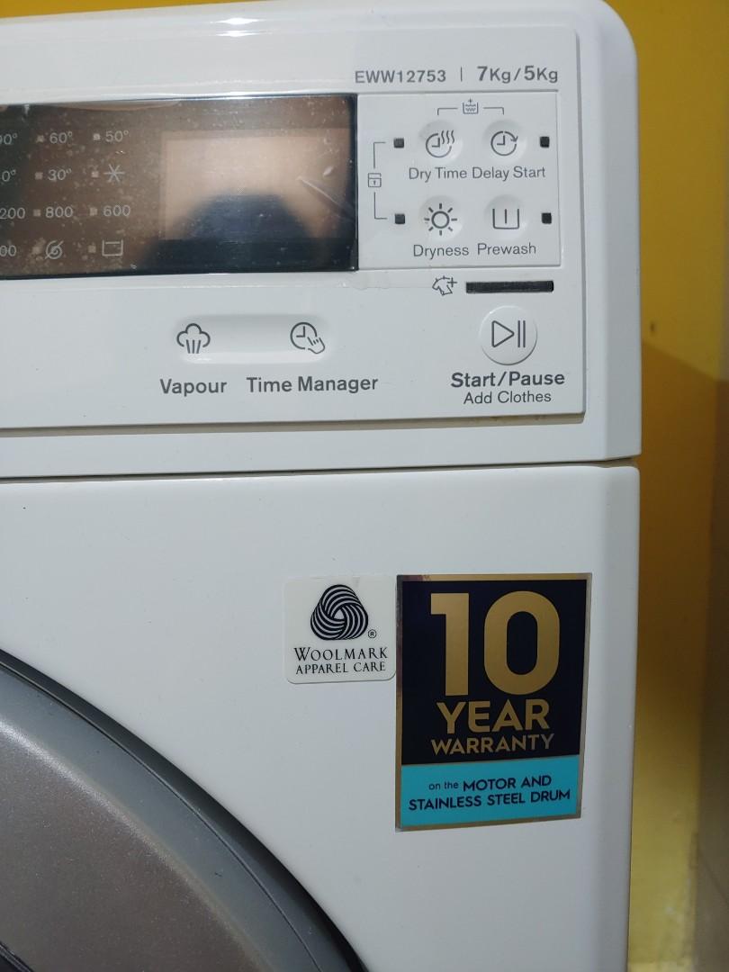 Electrolux Washing Machine EWW12753, TV & Home Appliances, Washing