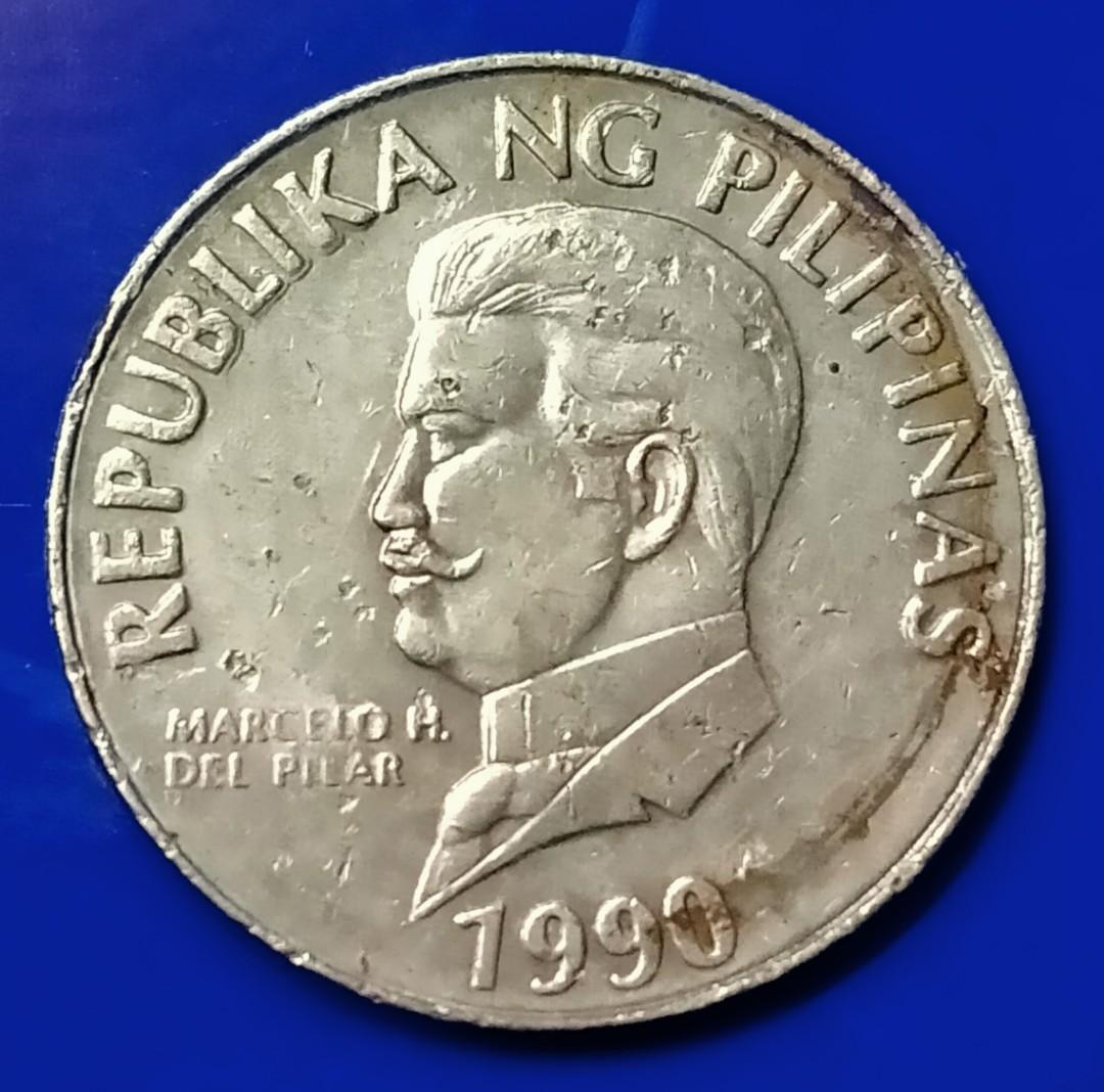Error coins 1990 Republika ng Pilipinas**Flora and Fauna New Improve  Series**old coin Xf condition: Error Double Republika and 50 sentimo,  Hobbies & Toys, Memorabilia & Collectibles, Currency on Carousell