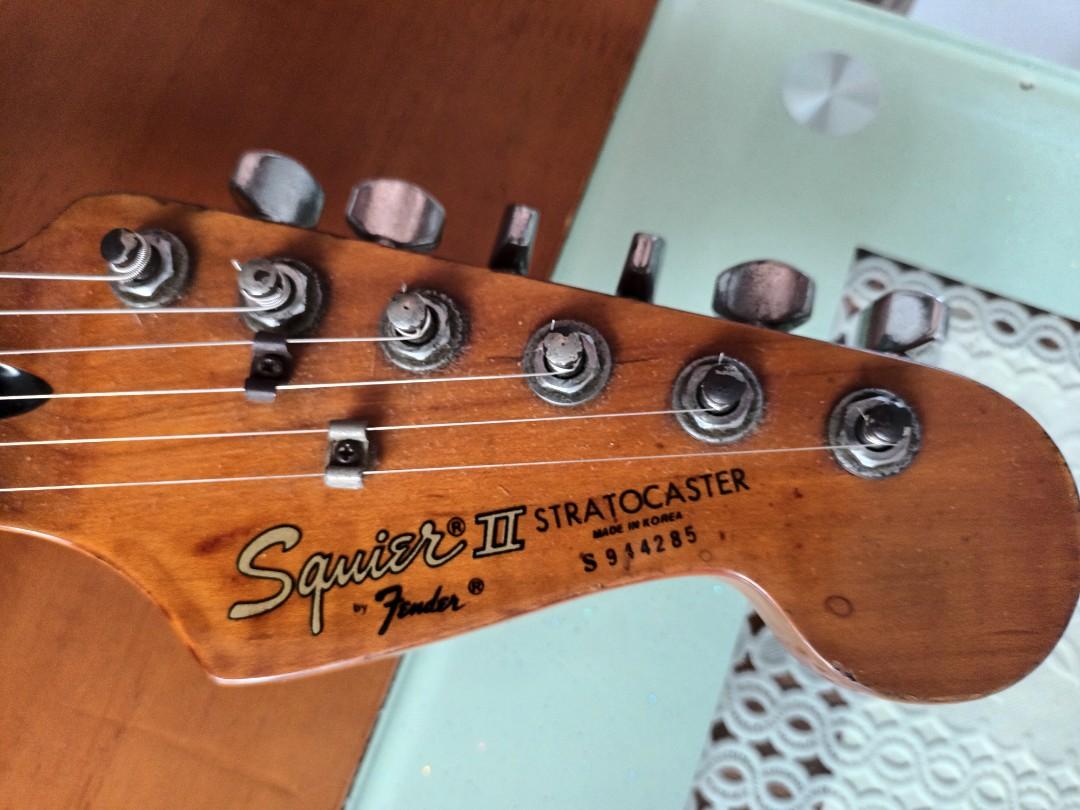 Fender Squire II Made in Korea Stratocaster electric guitar natural