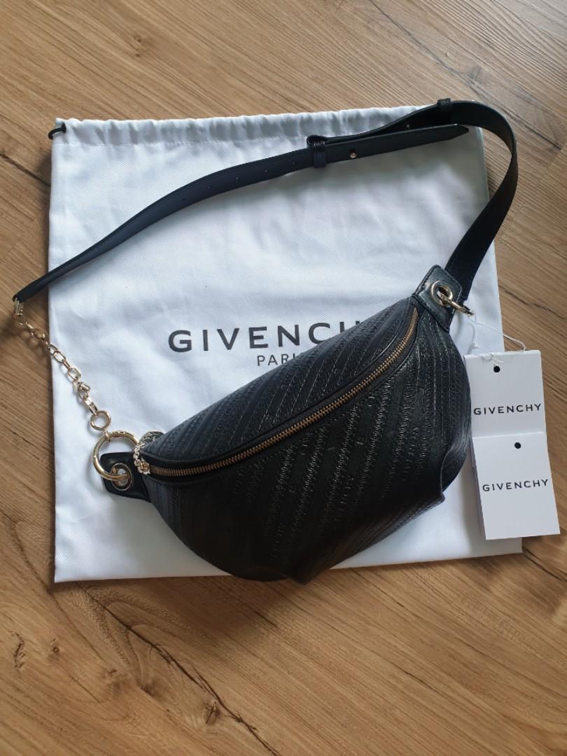 Givenchy Calfskin Block Chain Embossed Bond Belt Bag Luxury Bags