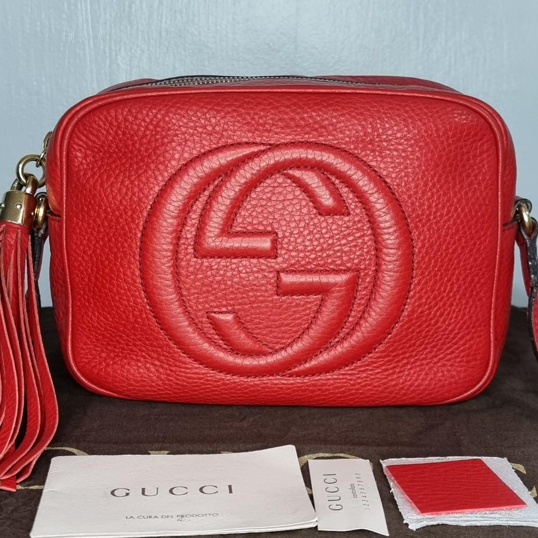 Gucci red soho cheap