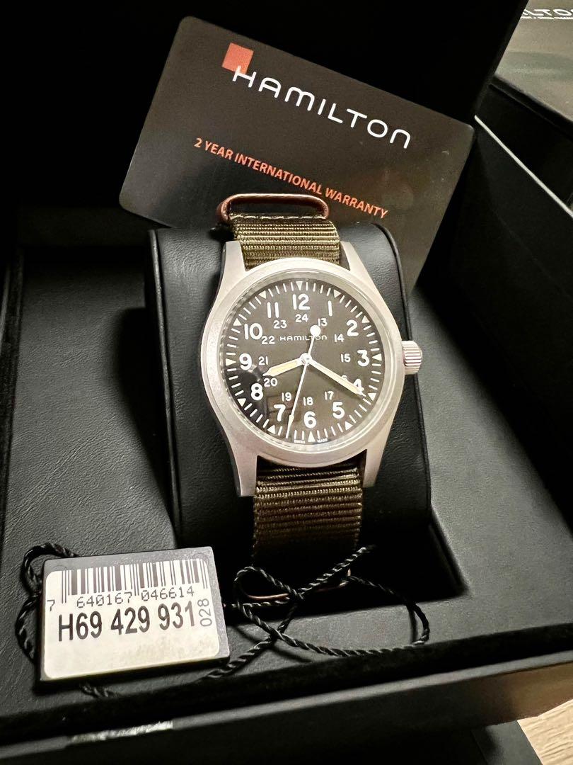 Hamilton Khaki Field 手上鍊38mm （未使用品）, 名牌, 手錶- Carousell