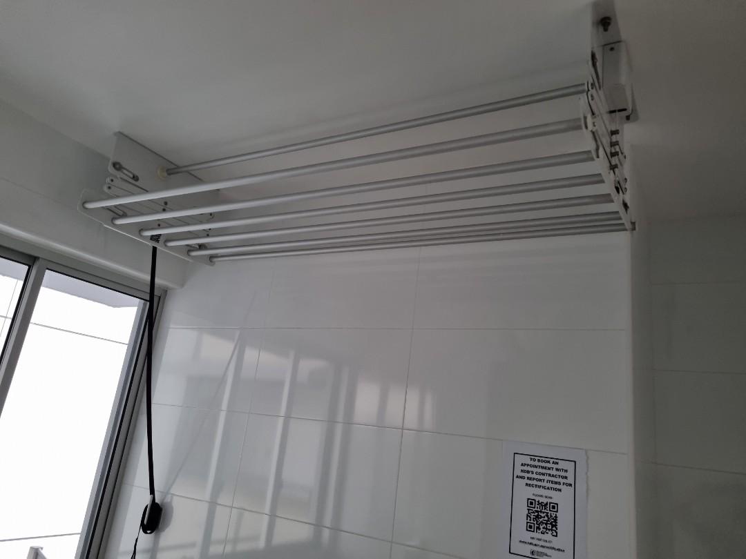 HDB Retractable Laundry Rack, Furniture & Home Living, Bathroom