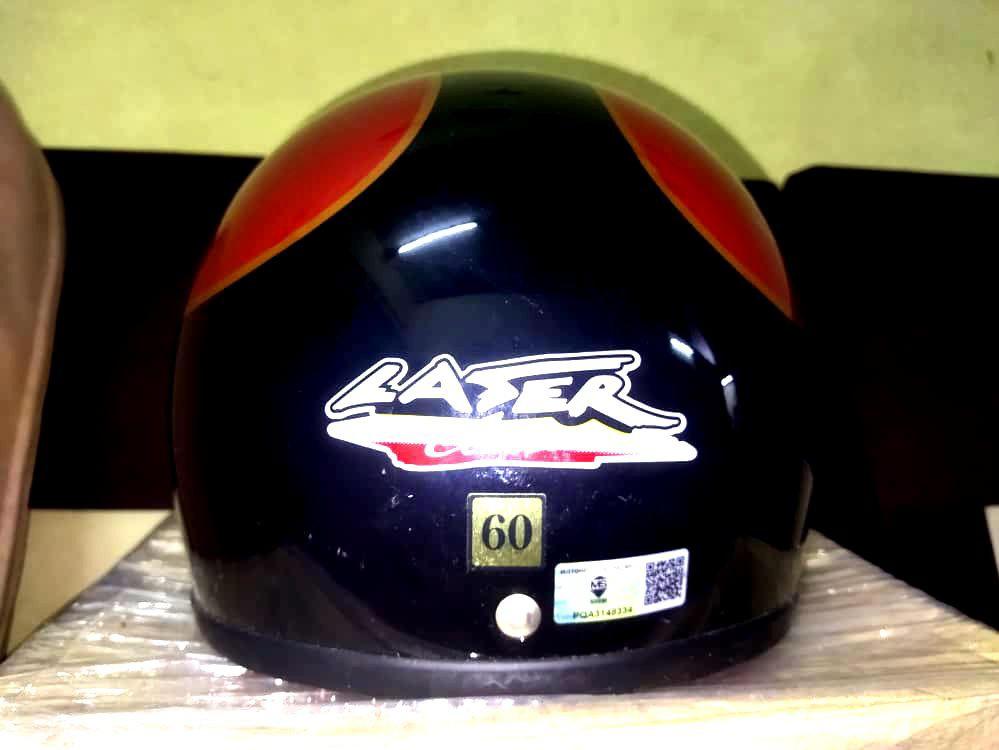 Helmet half LASER, Auto Accessories on Carousell