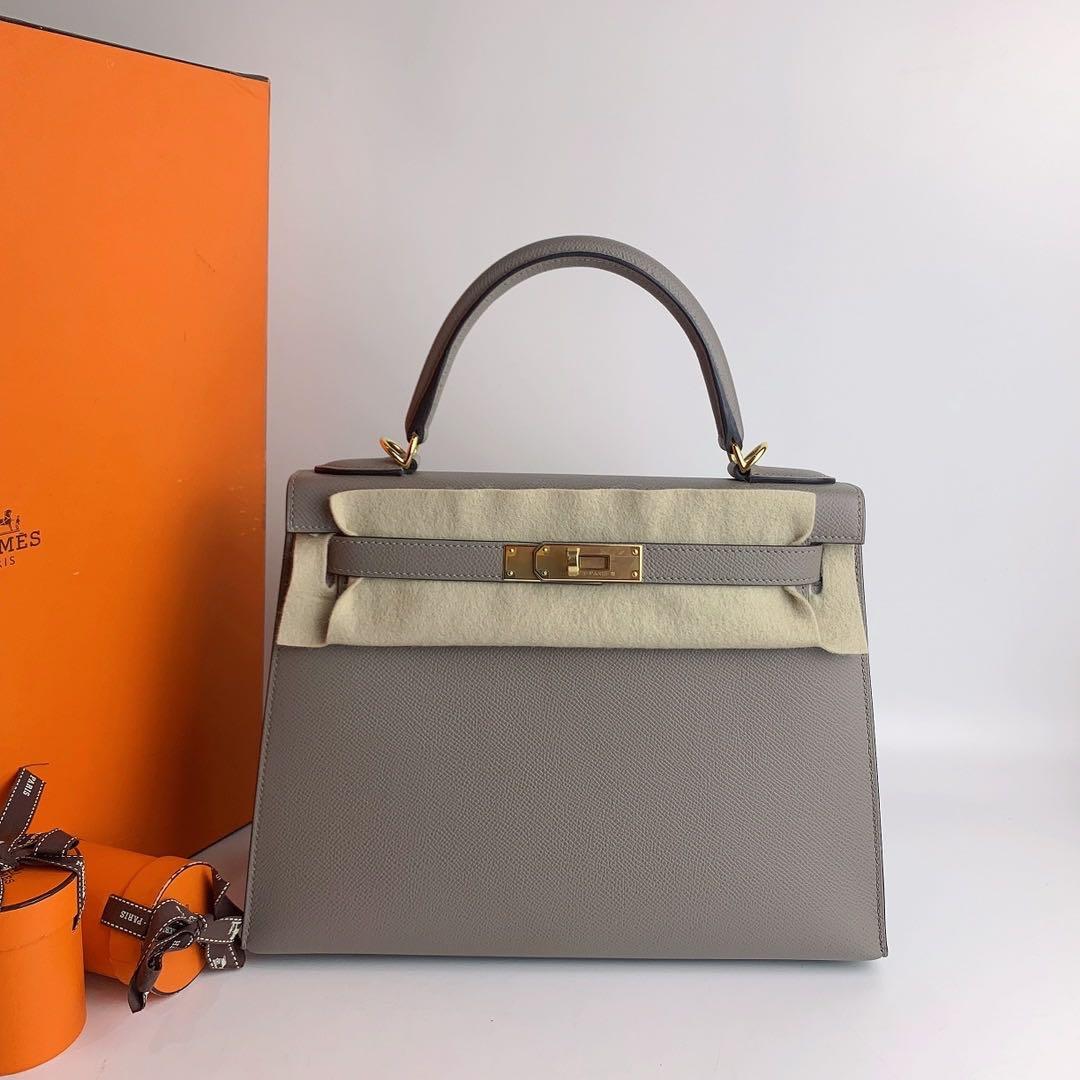 Hermes Kelly 28 Gold Epsom Stamp A Square, Luxury, Bags & Wallets on  Carousell