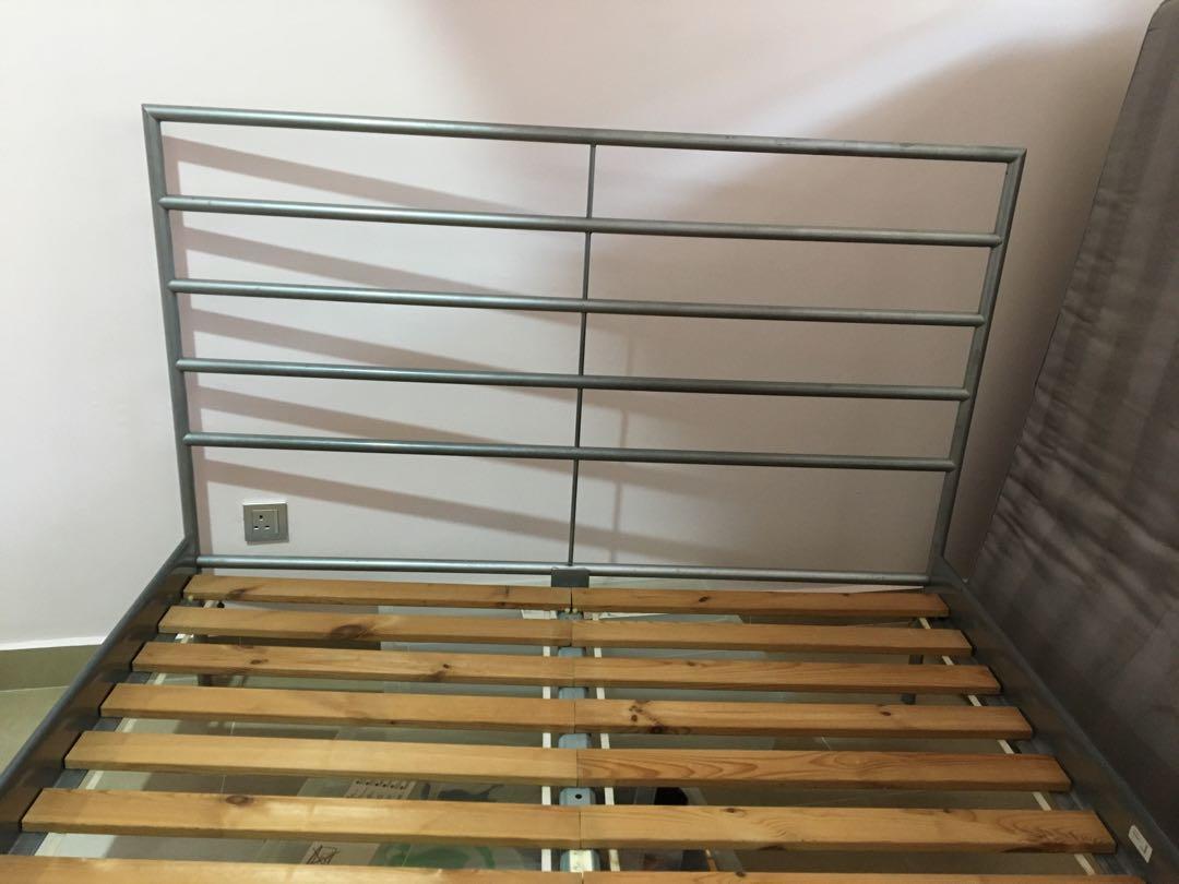 Ikea Heimdal Queen Bed + Sultan Lade, Furniture & Home Living, Furniture, Bed Frames