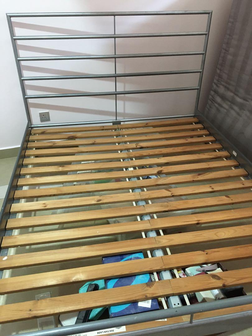 Ikea Heimdal Queen Bed + Sultan Lade, Furniture & Home Living