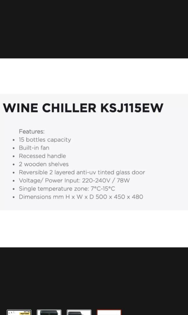 Kadeka Wine Chiller (15 bottles storage), TV & Home Appliances, Kitchen