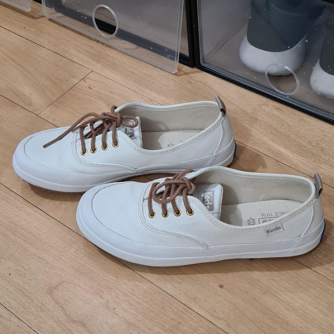 Keds white sneakers womens on sale
