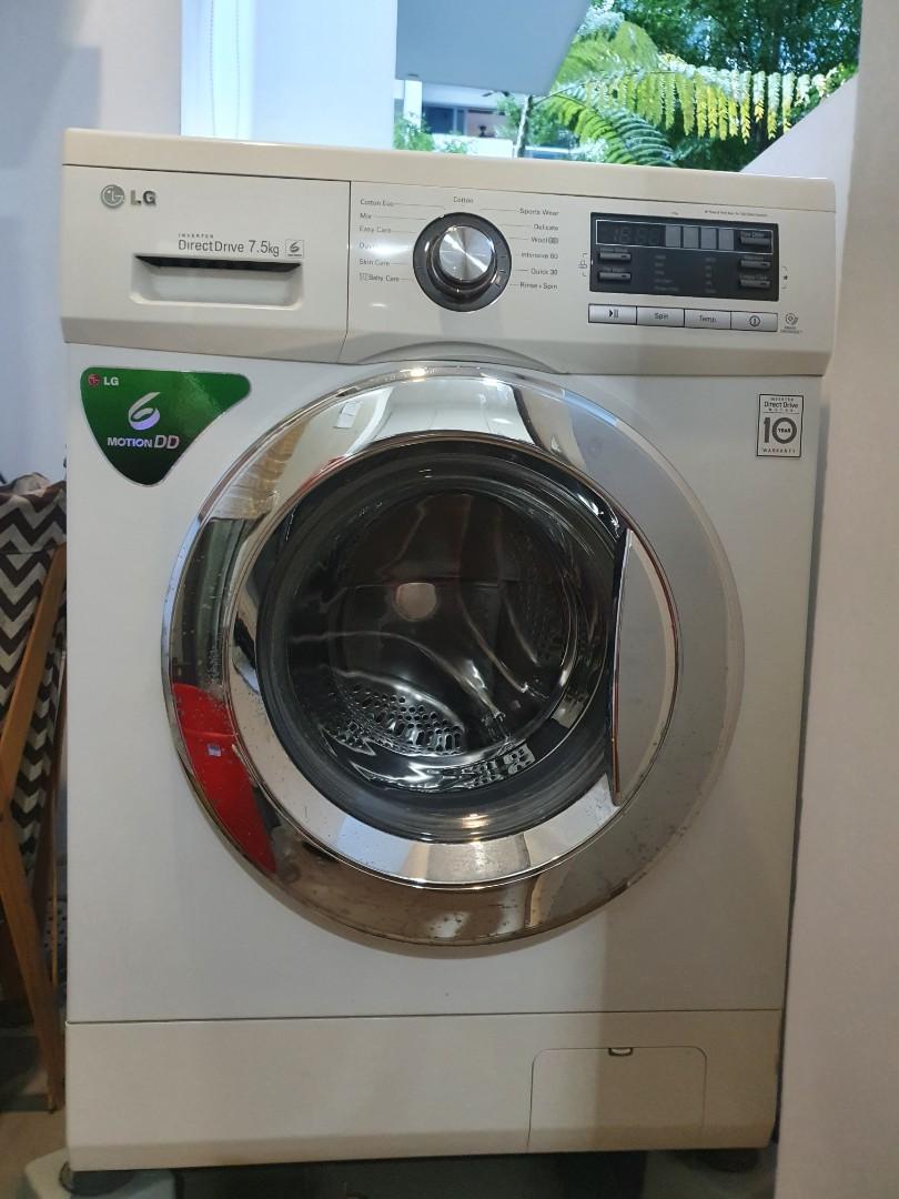 LG Direct drive washing machine 7.5kg, TV & Home Appliances, Washing Machines and Dryers on