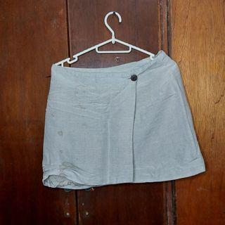 Linen skirt with lining