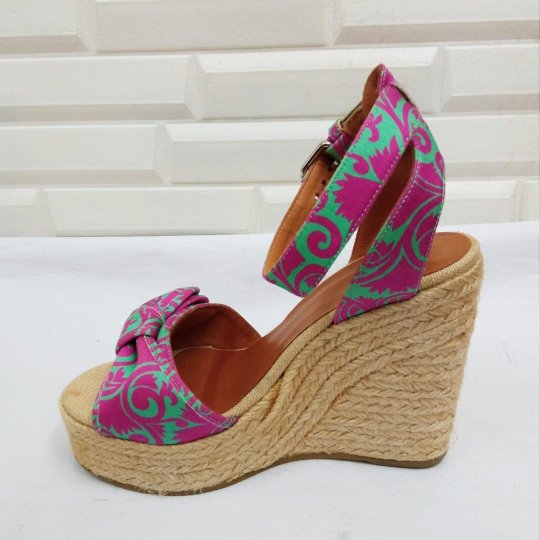 Marc By Marc Jacobs Floral Graphic Knot Decor Wedge Sandals