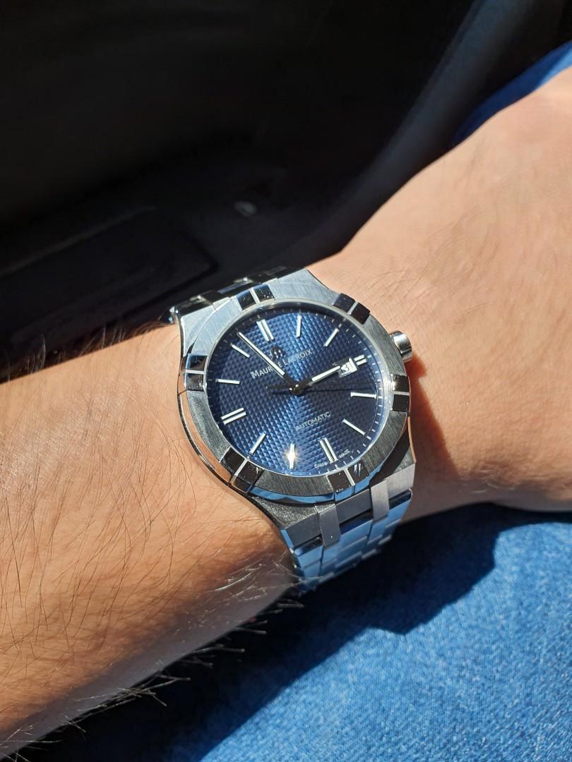 Maurice lacroix aikon best sale blue