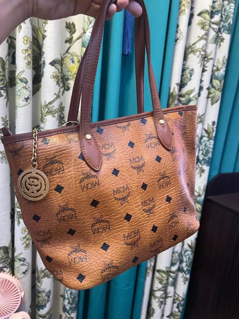 MCM, Bags, The Vintage Mcm Visetos Tote Purse In Cognac