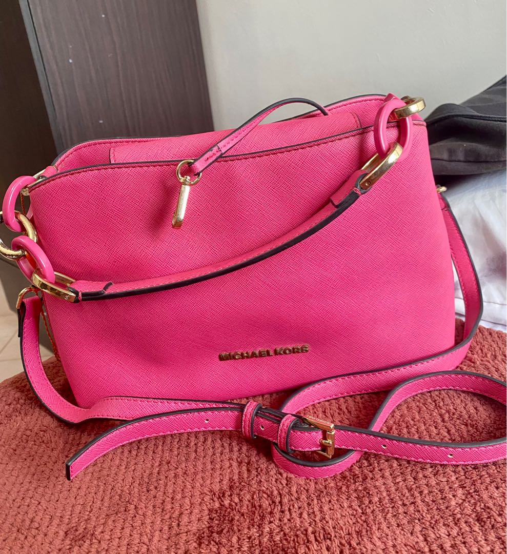 Michael Kors Sling Bag in Pink, Women's Fashion, Bags & Wallets, Cross ...