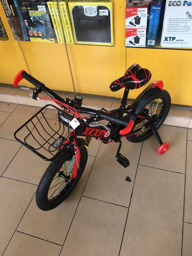 New XXX 16” Kids Bicycle Sport With Basket V220, Sports Equipment, Bicycles  & Parts, Bicycles on Carousell