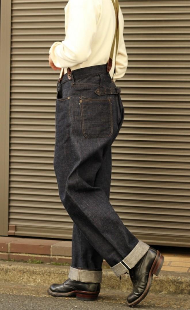 Nigel Cabourn Railman Denim Pants Freewheelers Mihara, 男裝, 褲