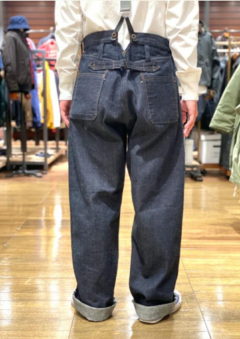 Nigel Cabourn Railman Denim Pants Freewheelers Mihara, 男裝, 褲