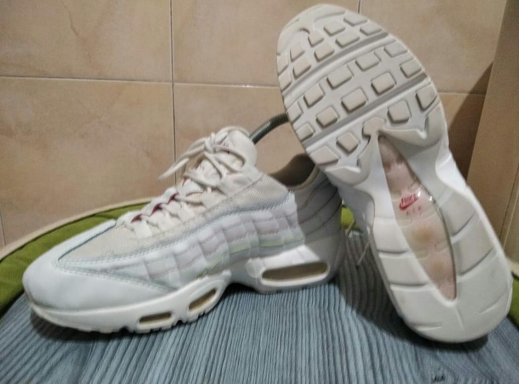 Nike air max 95 triple white colored borders online