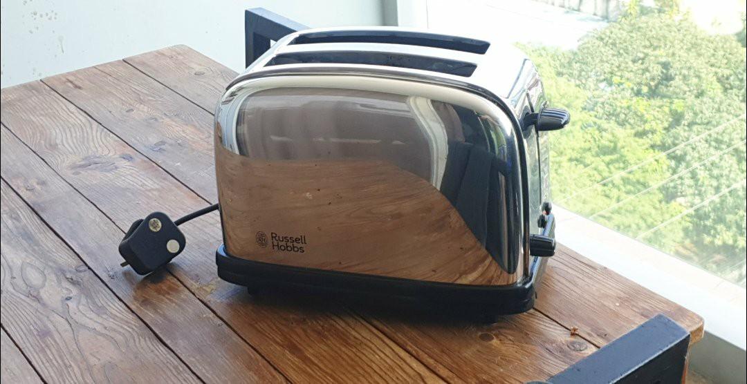 Original Russell Hobbs 2 Slice Classic Lift & Look Polished Toaster, TV