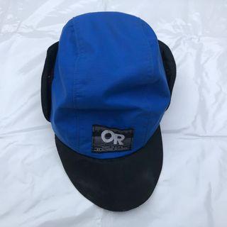 PO VINTAGE 90’S OR OUTDOOR RESEARCH GORE TEX NYLON CAP BLUE WITH EAR PROTECTORS LARGE S:22.5”