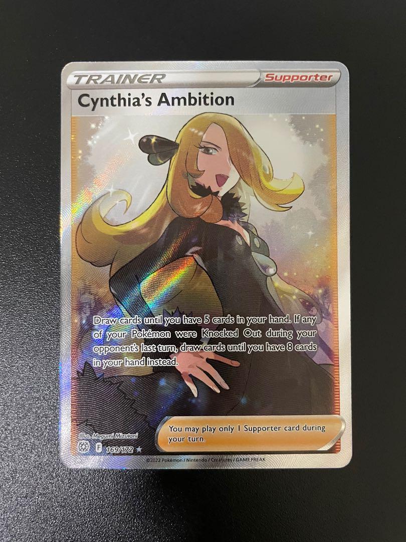 Pokemon Tcg Cynthia S Ambition 169 172 Full Art Ultra Rare Sword Shield Brilliant Stars Pokemon Card Hobbies Toys Toys Games On Carousell