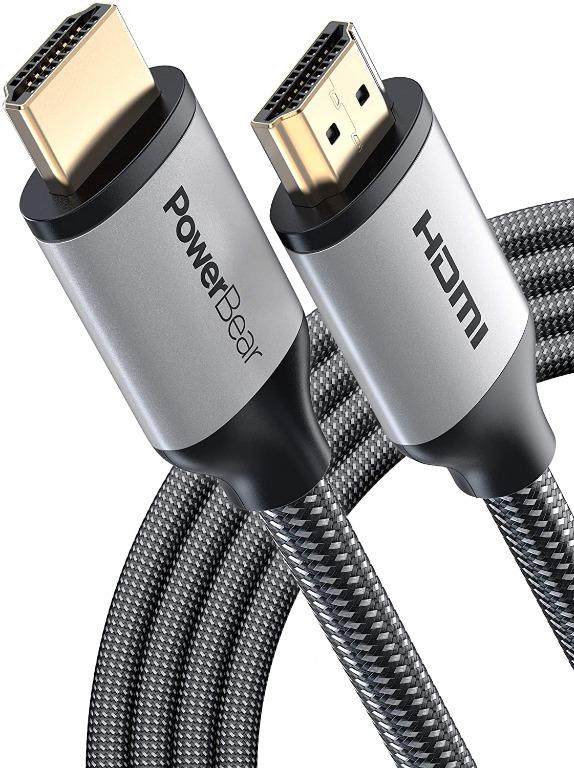 PowerBear 8K HDMI Cable 5m Braided Nylon Gold Connectors