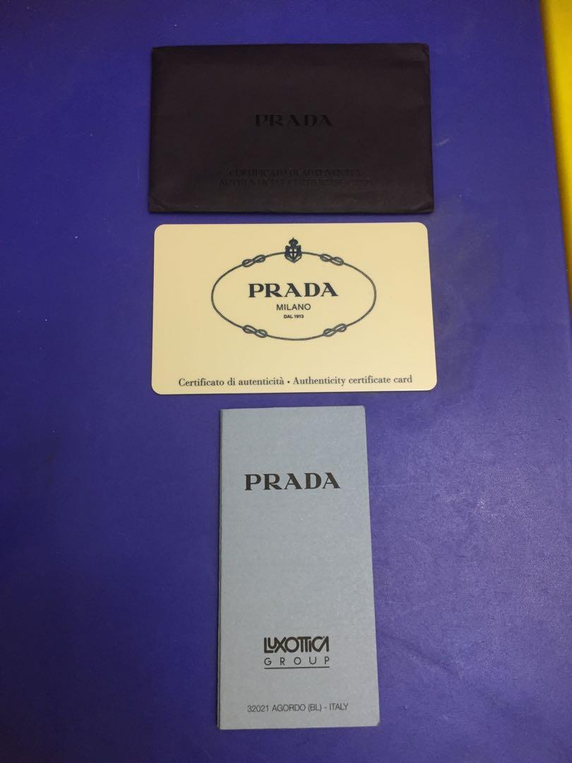 Prada Authenticity Certificate Card for Sale, Men's Fashion, Watches ...