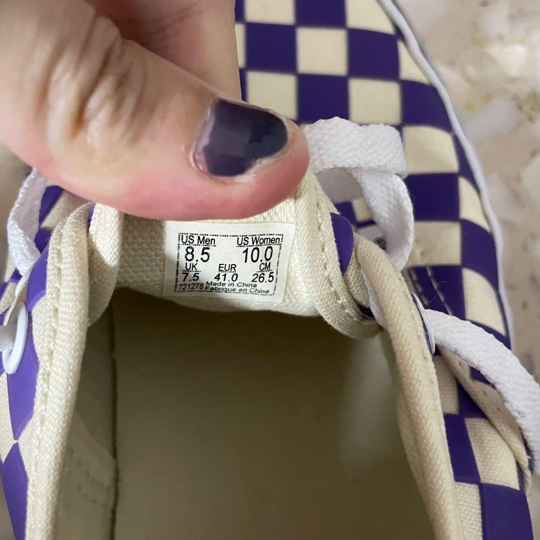 Purple new arrivals vans checkered