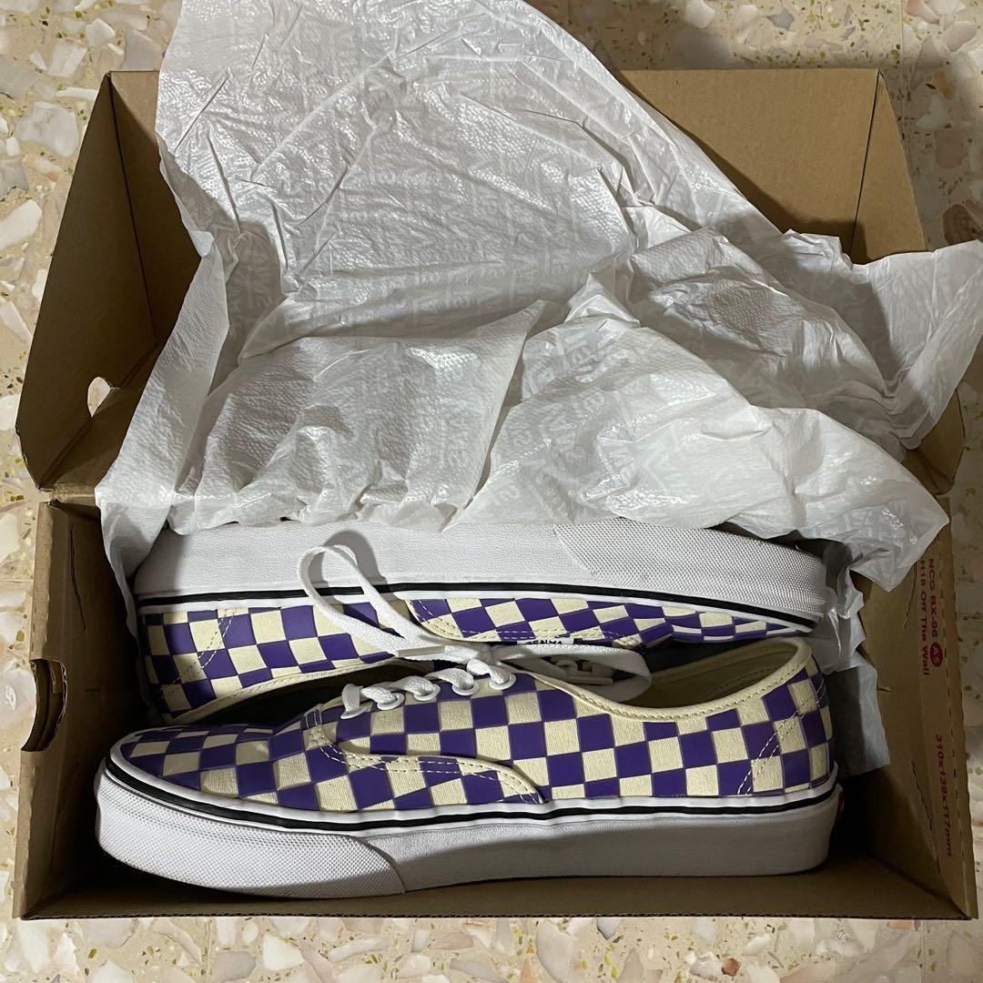 Purple Vans Checkerboard Men s Fashion Footwear Casual shoes on