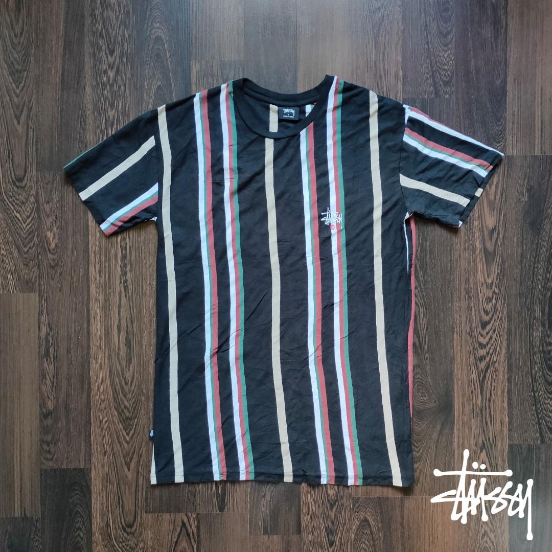 RARE STUSSY VERTICAL STRIPE TEES | Classic Shirt, Men's Fashion