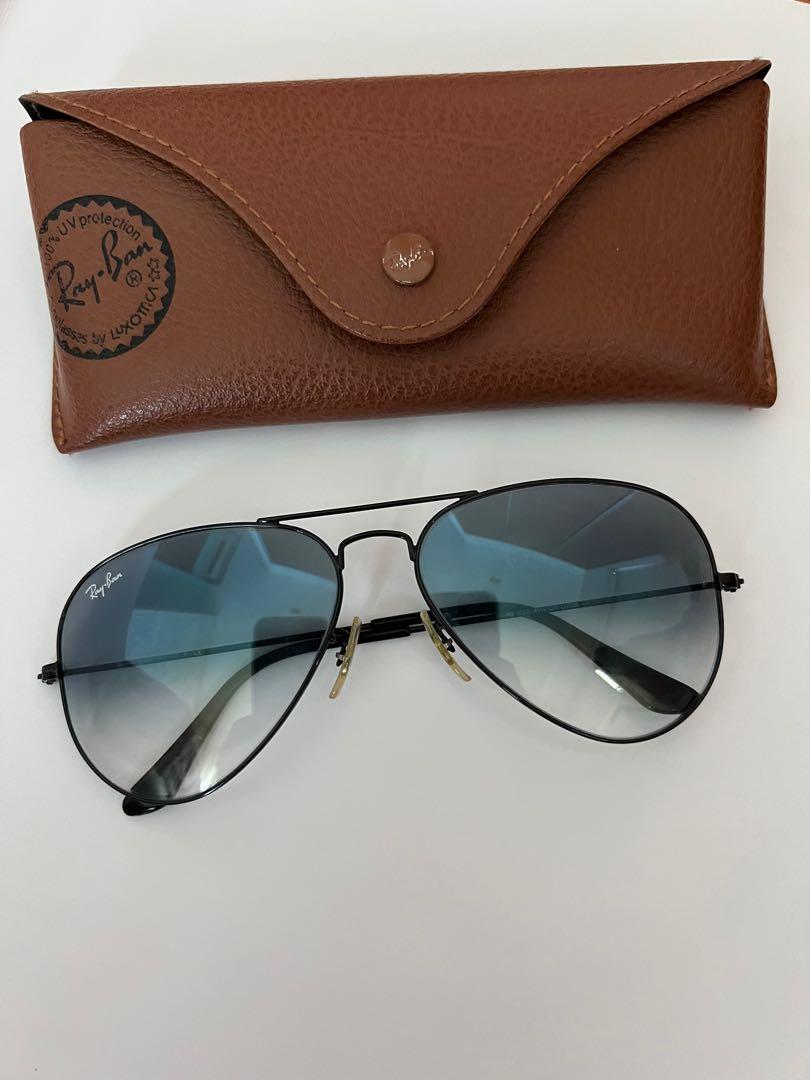 Rayban RB3025 Sunglasses blue tinted lens with gunmetal body