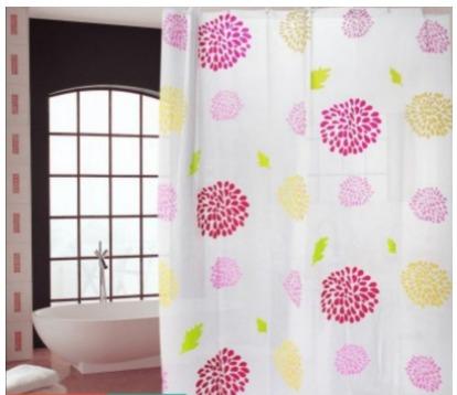 free shipping Shower Curtain 1.8m 2m long  Waterproof 100% Polyester fabric 