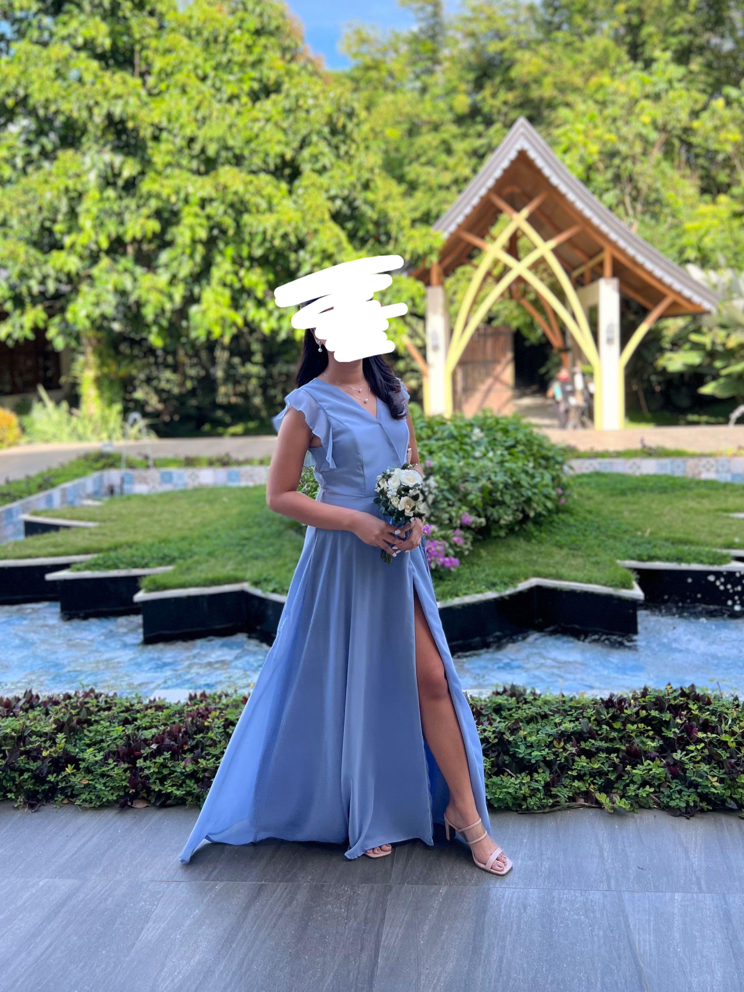 Shein blue outlet maxi dress