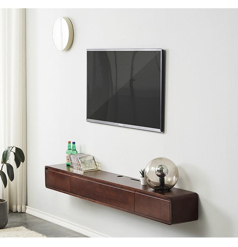 SOLID WOOD WALL MOUNT TV CONSOLE, Furniture & Home Living, Furniture
