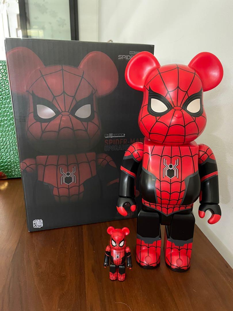 Spiderman bearbricks upgraded suit 400% + 100%