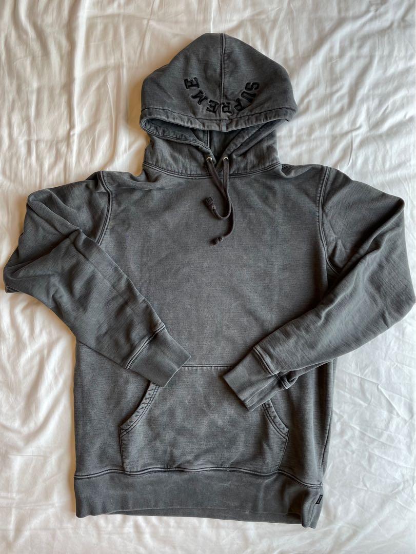 Authentic Supreme Overdyed Hooded Sweatshirt Hoodie SS17 Black