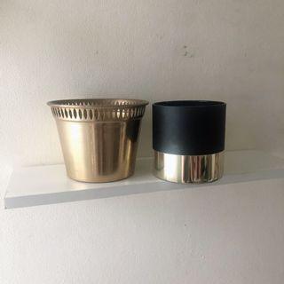 TAKE BOTH‼️ Modern Style Decorative Vases or Pots (Glass and Metal) from H&M HOME