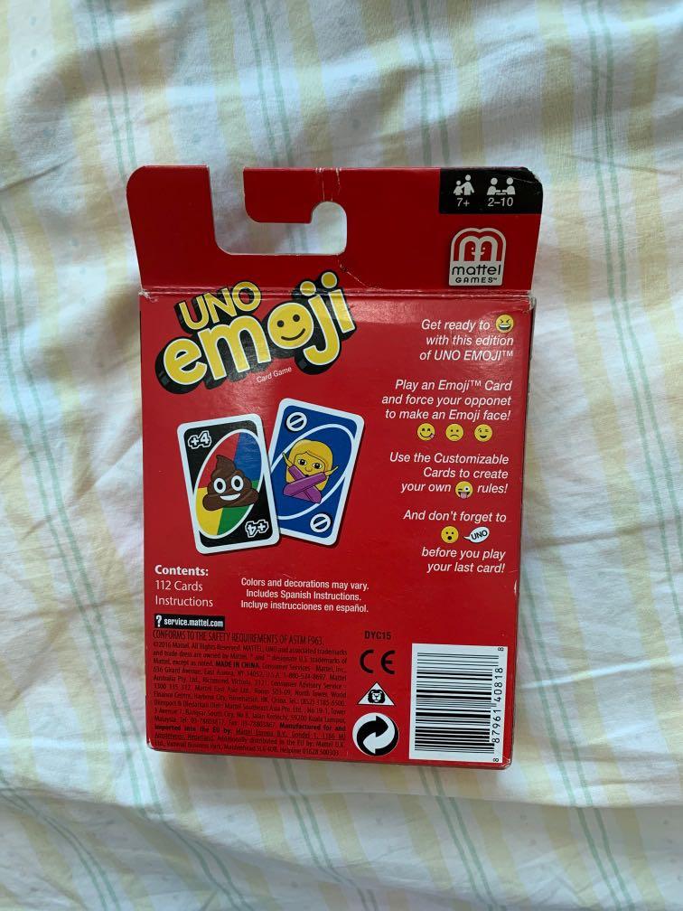 UNO emoji card game, 興趣及遊戲, 玩具 & 遊戲類 Carousell