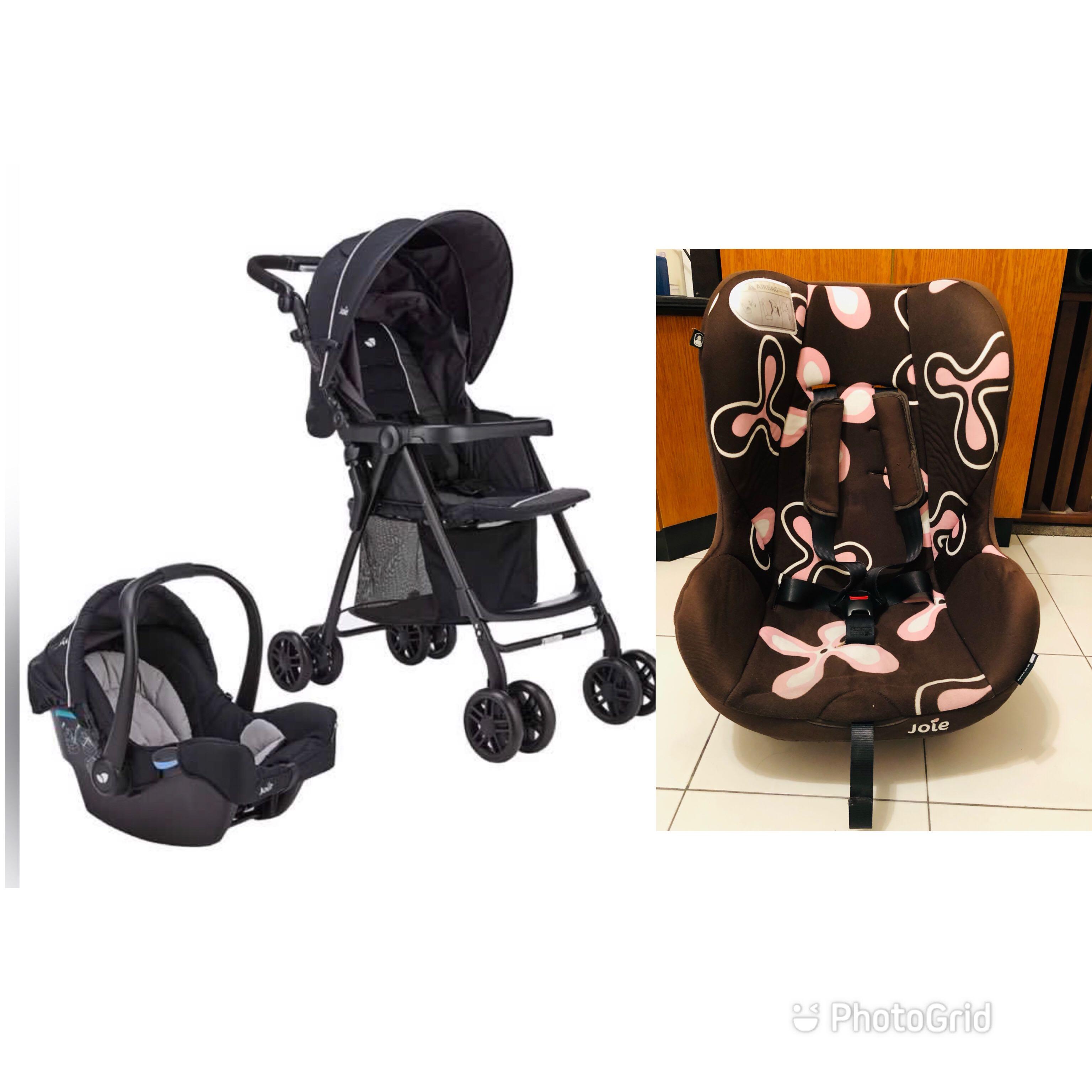 Used Black Joie Aire LX Travel system Stroller Baby Car Seat Stages Babies Kids Going Out Strollers on Carousell