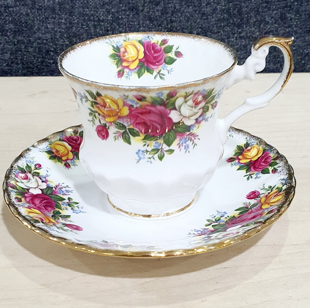 Vintage Rosina Fine Bone China made in England Tea Cup and Saucer